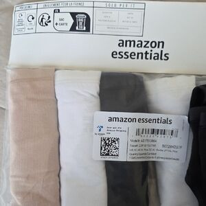 NIP, Amazon Essentials Woman's Bikini Briefs in Beige, White, Black, and Gray